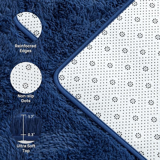 Deerhoo Large Shag Area Rugs 5 x 8, Plush Fuzzy Rugs - Image 4