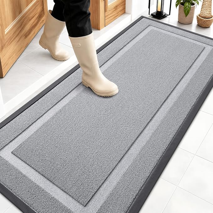 OLANLY Front Door Mat Indoor Outdoor Entrance, Waterproof All-Season, by OLANLY