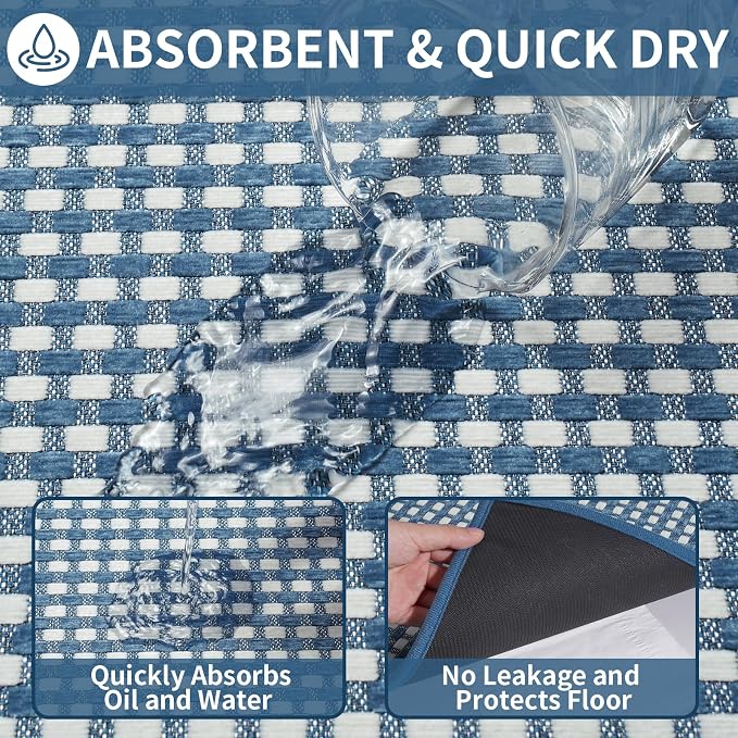 YDKGL Large Kitchen Runner Rugs Long Kitchen Mat Non Slip Washable, Super - Image 4