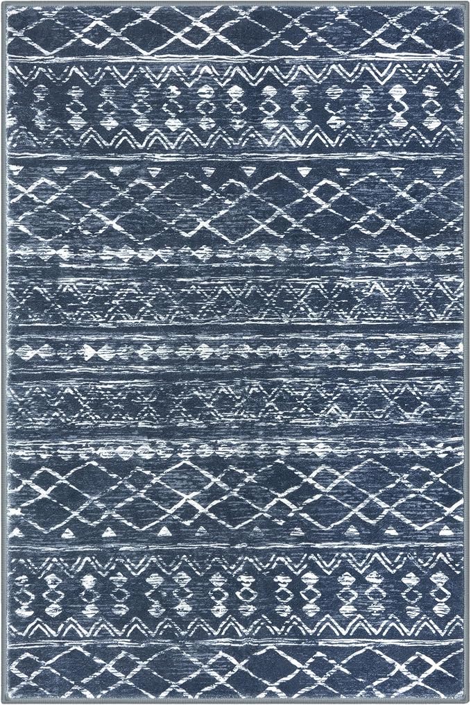 KUTA 3x5 Boho Area Rug for Living Room, Moroccan Washable Kitchen Rugs Non Slip - Image 8