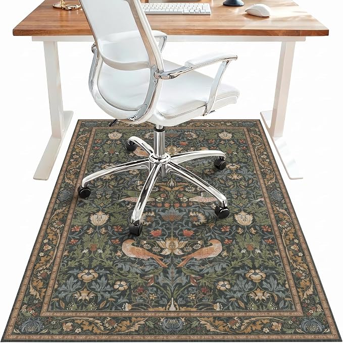 36"x48" Office Chair Mat for Hardwood Tile Floor, Under Desk Carpet Protector by BESBLEE