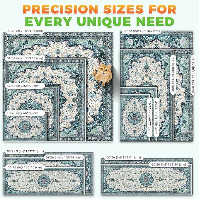 Hompet Cat Litter Mat 2 Pack, 36x36 Large Machine Washable Trapping Mats - Image 7