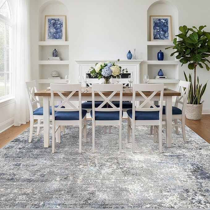 9x9 Square Rug Living Room – Washable Non-Slip Indoor Area Rug - Image 4
