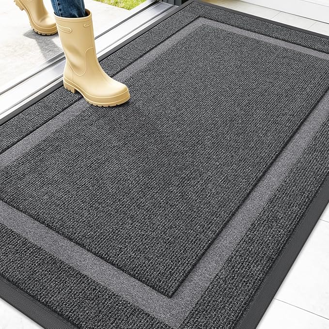 OLANLY Front Door Mat Indoor Outdoor Entrance, Waterproof All-Season, by OLANLY