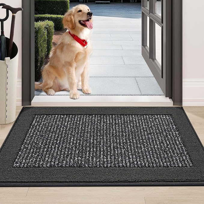 BEQHAUSE Indoor Door Mat 24" x 36", Dirt Trapper Door Mats Non-Slip Entryway by BEQHAUSE