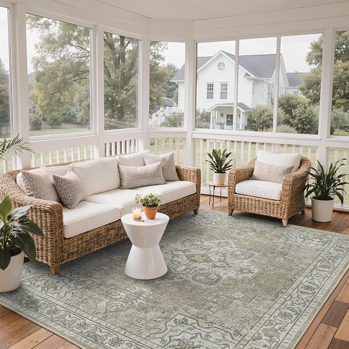 GENIMO Outdoor & Indoor Area Rug 8'x10', Waterproof, Non-Shedding, Easy Cleaning - Image 3