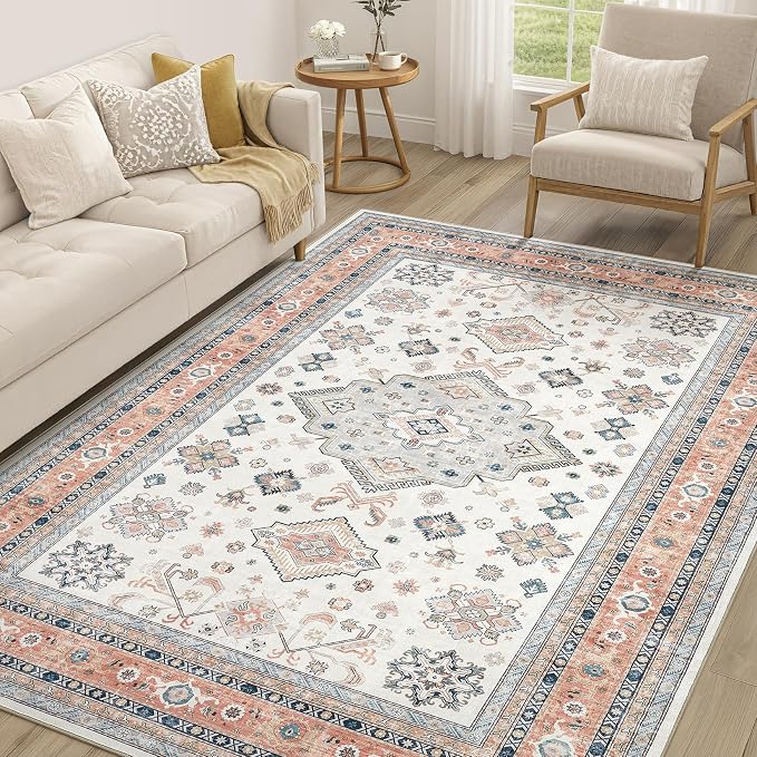 Vintage Living Room Area Rug 5x7 by COTILED