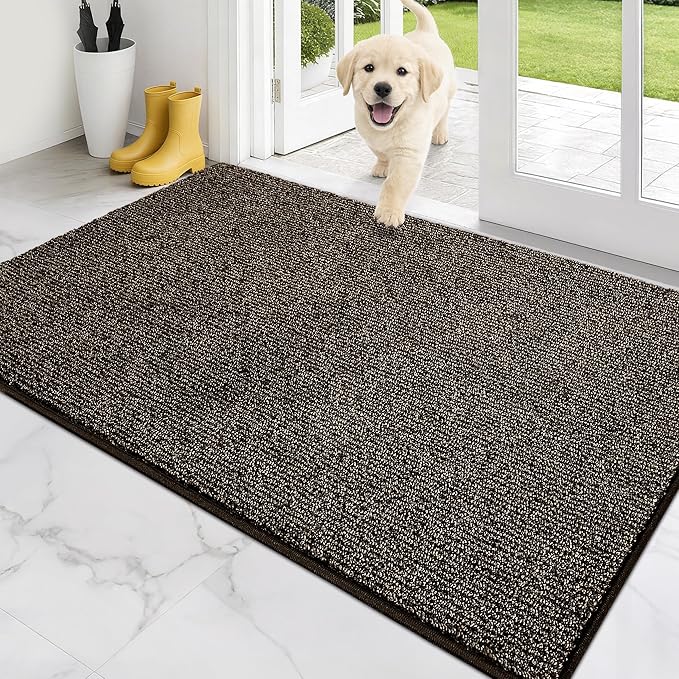 PURRUGS Dirt Trapping Door Mat 34" x 59", Non-Slip Machine Washable Entry Rug by PURRUGS