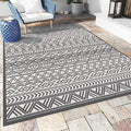 Outdoor Rug Carpet 6x9 ft, Flatweave Textured Outdoor Patio Rug Non Slip Indoor by MontVoo