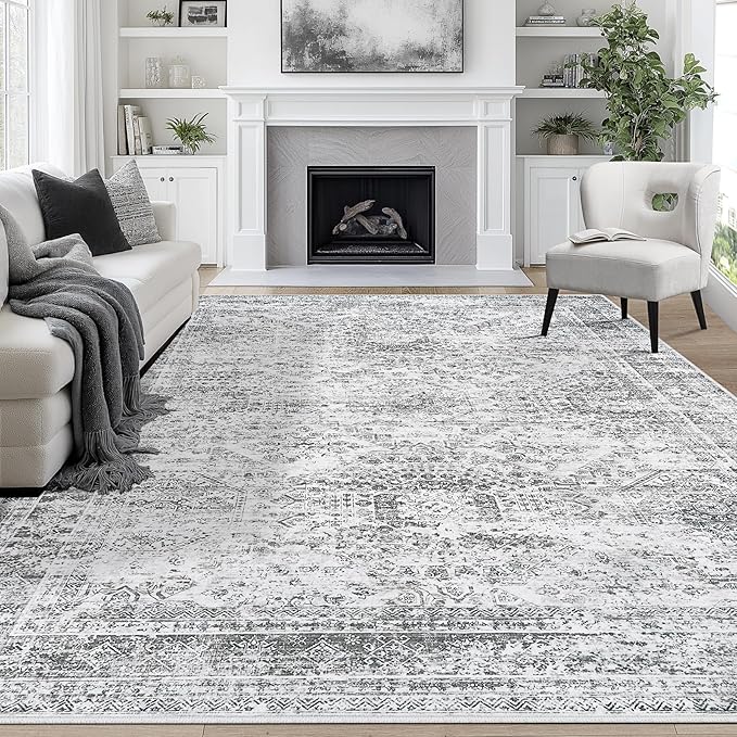 9x12 Area Rugs for Living Room Rug Washable: Abstract Large Rug for Dining Room by Aelenmu
