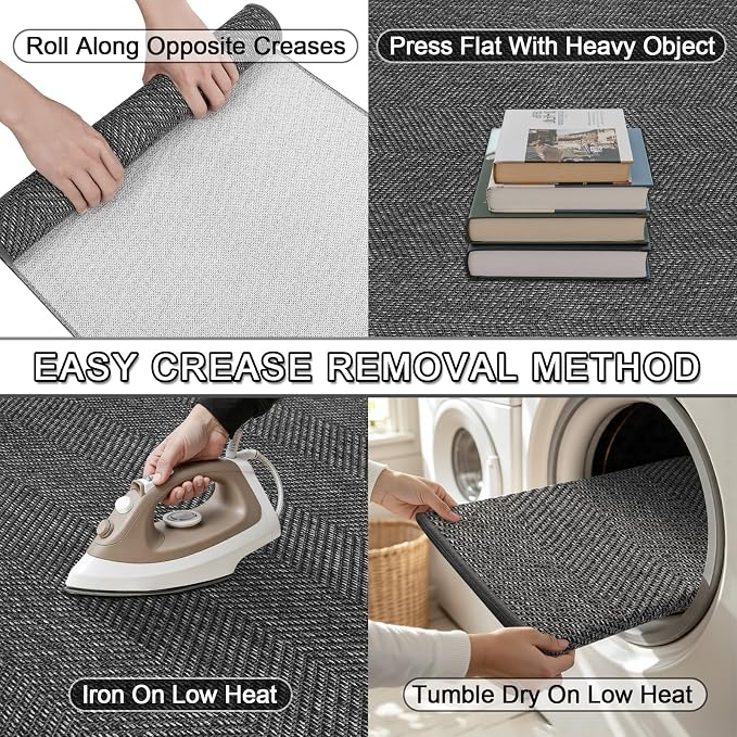 Ultra Thin Indoor Door Mat 17"x29", Washable Door Mat Indoor Entrance, Non Slip - Image 5