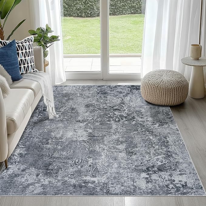 4x6 Area Rugs for Living Room Rug Washable: Abstract Rug for Dining Room by Aelenmu