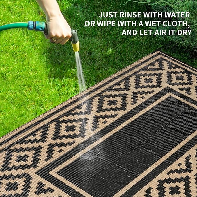 Outdoor Patio Plastic Straw Rug - Image 3