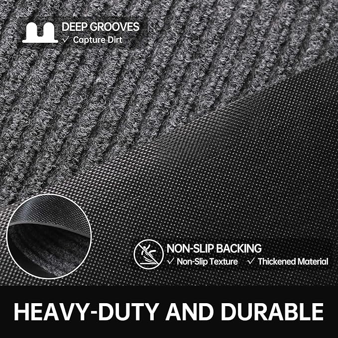 Front Door Mat, Commercial Door Mats Entrance, Low Profile Welcome Mats Non-Slip - Image 3