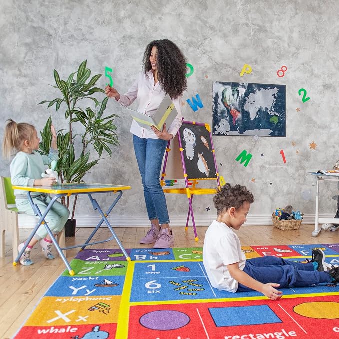 KC Cubs: Educational Rug: ABC Alphabet, Numbers & Shapes - Image 2