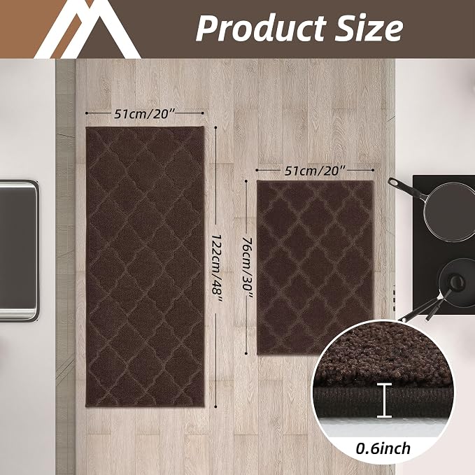 COSY HOMEER Soft Kitchen Rugs for in Front of Sink Super Absorbent Kitchen - Image 2