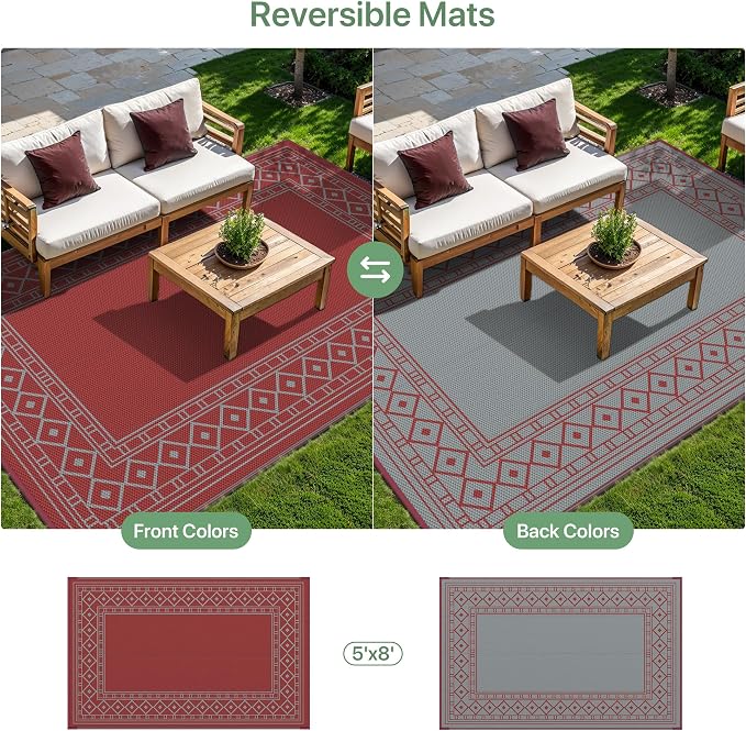 GENIMO Outdoor Rug Waterproof 5'x8' - Image 4