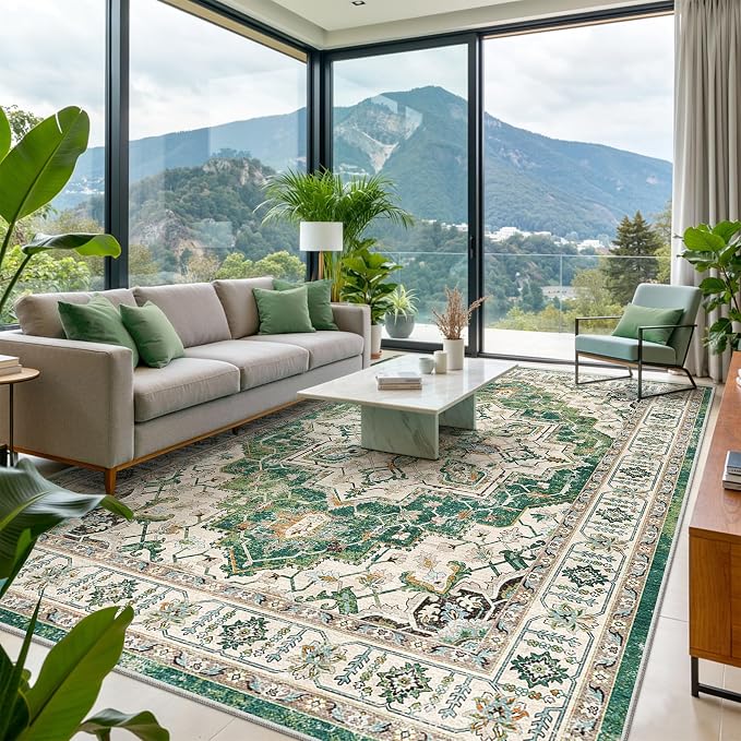zesthome 9x12 Area Rugs, Stain Resistant Washable Rug, Ultra-Thin Rugs - Image 4