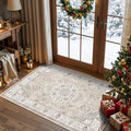 Washable Hallway 3x4 Floor Mats: Farmhouse Non-Slip Kitchen Sink Area Rug by HYHAOYUNLAI
