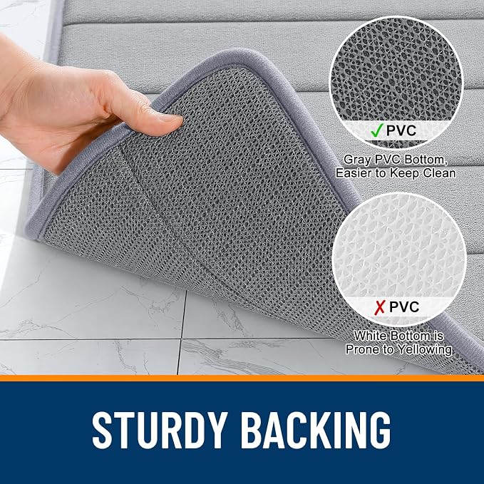 OLANLY Memory Foam Bath Mat 36x24, Super Soft Absorbent Bathroom Rugs, Quick Dry - Image 7