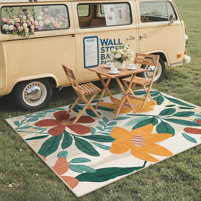 GENIMO Indoor Outdoor Area Rug 8'x10', Machine Washable Rugs - Image 3