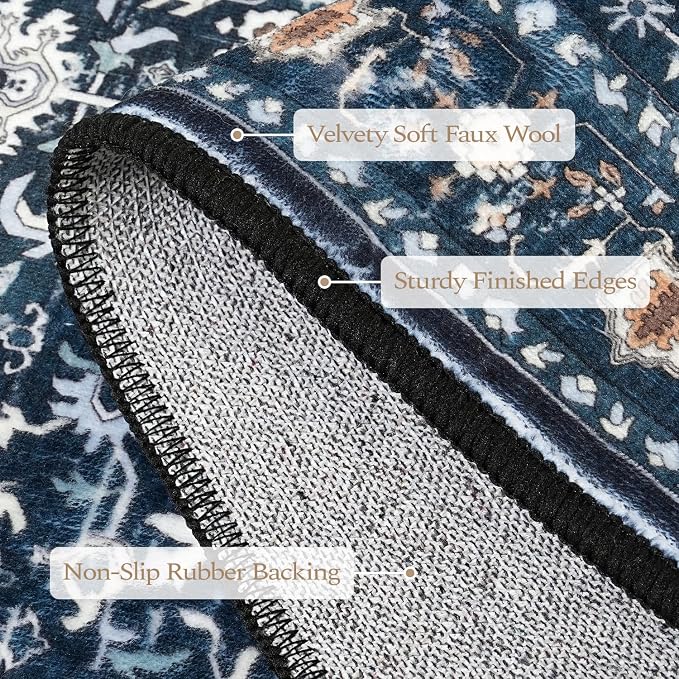 Rugflix 2x3 Small Area Rugs for Entryway, Washable Entrance Door Mat Non-Slip - Image 2