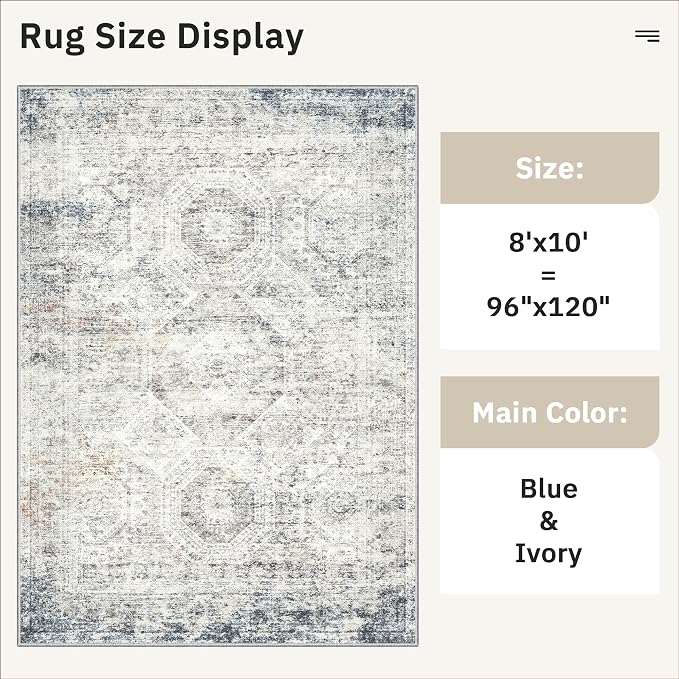 Soalmost Washable Area Rug 8x10, Large Soft Rugs - Image 5