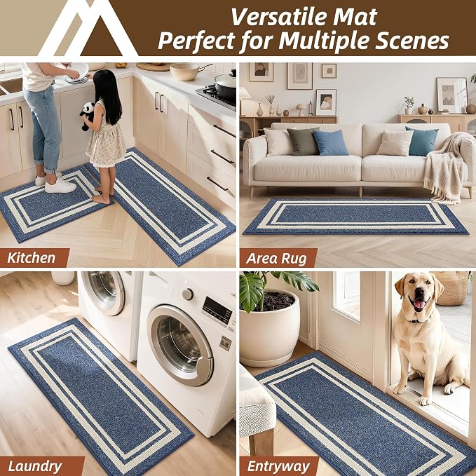 COSY HOMEER Kitchen Rugs Non-Slip 20x30/20x48 Inch Thick Polypropylene Standing - Image 6