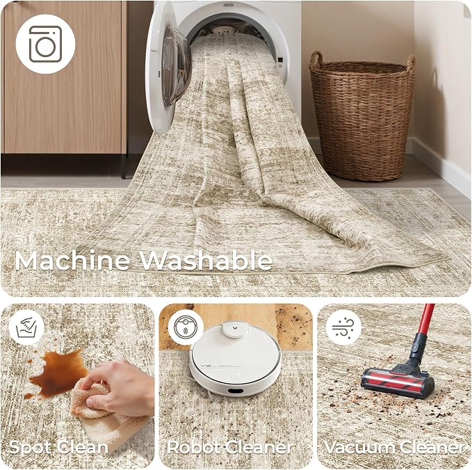 4x10 Runner Rug, Washable Hallway Runner Rug - Image 8