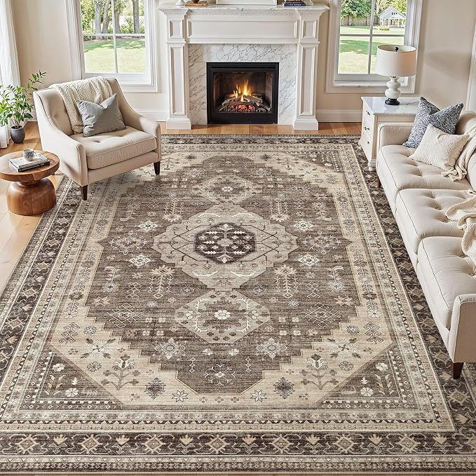 5x7 Washable Area Rug, Large Rugs - Image 9