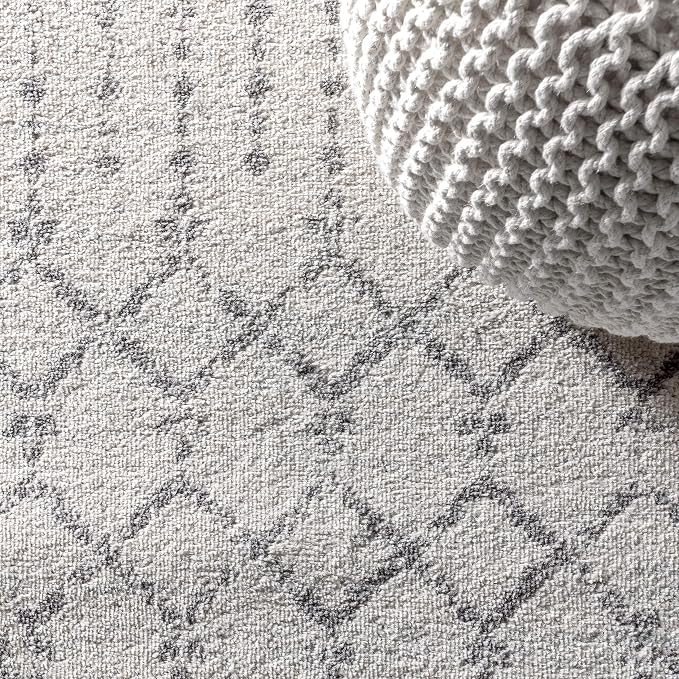JONATHAN Y Boho Vintage Diamond Cream/Gray Indoor Area Rug 2X3 ft, Moroccan Hype - Image 4