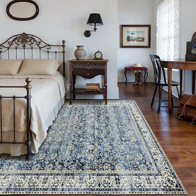 BILEEHOME Dark Blue 5x8 Area Rug - Image 2