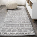 JONATHAN Y Boho Vintage Diamond Gray/Ivory Runner Rug 2X8 ft, Moroccan Hype by JONATHANY