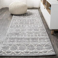 JONATHAN Y Boho Vintage Diamond Gray/Ivory Runner Rug 2X14 ft, Moroccan Hype by JONATHANY