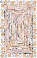 SAFAVIEH Cape Cod Collection 2' x 3' Beige / Multi CAP201B Handmade Boho by Unknown