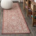 JONATHAN Y Boho Medallion Indoor Outdoor Runner Rug 2X8 Red/Taupe, Malta by JONATHANY