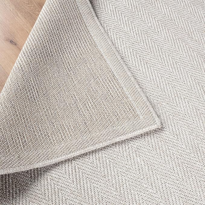 CAMILSON Easy Jute Rug 6x9, Indoor Outdoor Off-White Color Fiber Area Rugs - Image 5