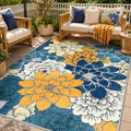 GENIMO Indoor Outdoor Area Rug 4'x6', Machine Washable Rugs by GENIMO