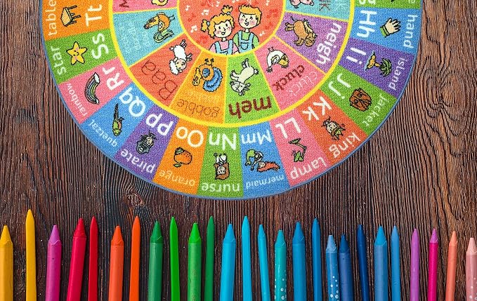 KC Cubs Educational Kids Rug – ABC Alphabet Learning Mat – Farmhouse Animal - Image 4
