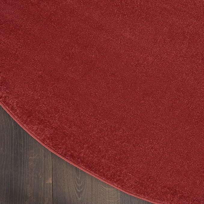 Nourison Home Nourison Essentials Brick Red 4' x Round Area Rug - Image 6