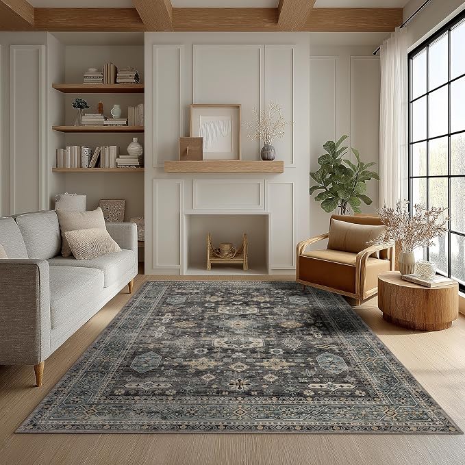 Ruaruarug Washable Area Rug 4x6 by Ruaruarug