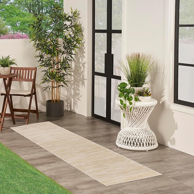 Nourison Home Nourison Essentials Ivory Gold 2'2" x 7'6" Area Rug - Image 3