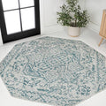 JONATHAN Y Boho Medallion Indoor Outdoor Octagon Area Rug 8 Ft Teal/Gray by JONATHANY
