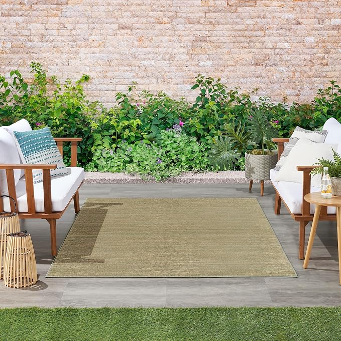 Nourison Home Nourison Essentials Green Gold 4' x 6' Area Rug - Image 4