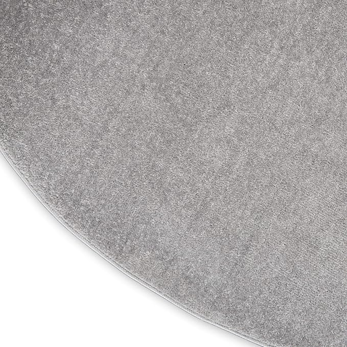 Nourison Home Nourison Essentials Silver Grey 4' x Round Area Rug - Image 7