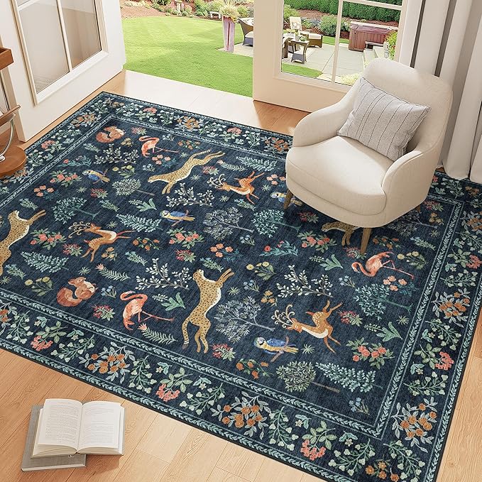 DUKINO 3x5 Rug, Washable Animal Area Rug - Image 3