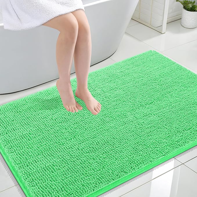 OLANLY Large Bathroom Rugs 44x32, Extra Soft Absorbent Chenille Bath Rugs by OLANLY