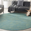 Nourison Home Nourison Essentials Blue Green 8' x Round Area Rug by NourisonHome