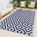 Smiry Waterproof Outdoor Rug 10X14 ft, Reversible Plastic Straw Patio Camping by Smiry