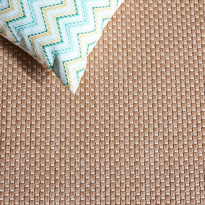 SAFAVIEH Courtyard Collection 7'1" Round Natural/Cream CY8521 Indoor/ Outside - Image 7